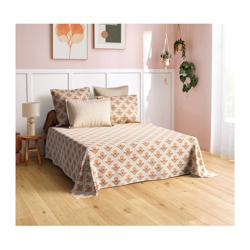 Juego sábanas 90x200cm 100% algodón, Capsule Mochaccino 3 Cotton 52T. ACTUEL