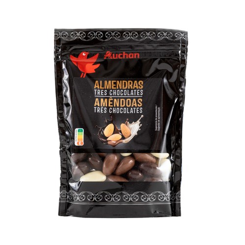 PRODUCTO ALCAMPO Collection Almendras con tres chocolates 150 g.