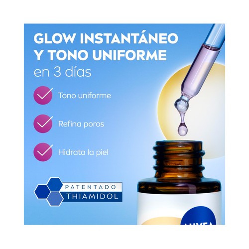 NIVEA Luminous 630 skin glow Sérum instatáneo hidratante y reductor de manchas 30 ml.