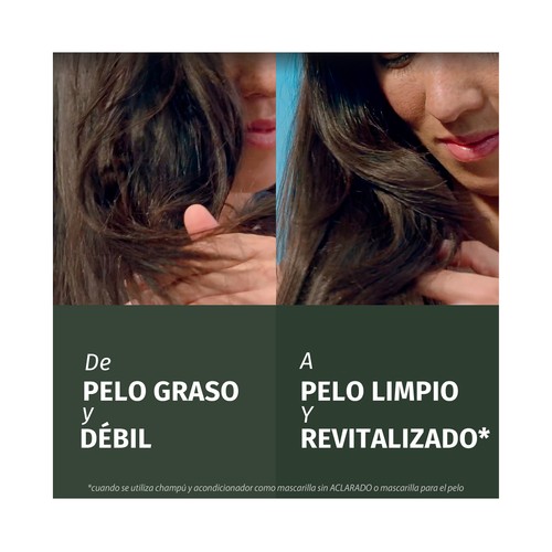HERBAL ESSENCES Champú purificante con aroma a menta, para todo tipo de cabellos 350 ml.