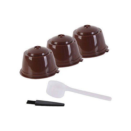 Set de 3 cápsulas de café Dolce Gusto reutilizables, fabricadas en polipropileno, COOK CONCEPT.