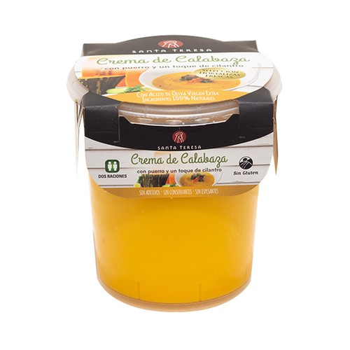 SANTA TERESA Crema de calabaza con puerro y un toque de cilantro SANTA TERESA 400 ml.