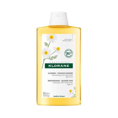 KLORANE Champú con Camomila, para cabellos rubios 400 ml.
