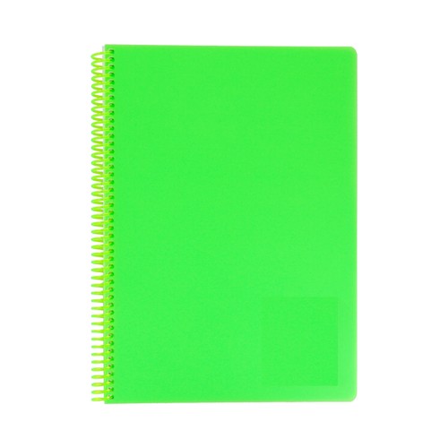 Cuaderno A5 polipropileno 80h 90gr, cuadrícula 3mm espiral surtido. AUCHAN