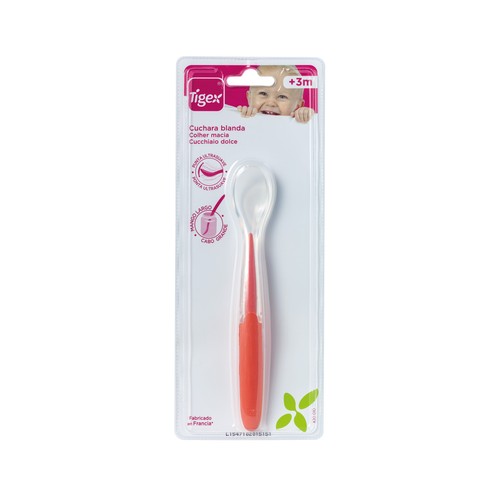 Cuchara blanda de silicona para bebés,  verde, TIGEX.