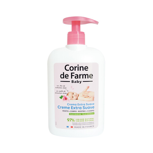 CORINE DE FARME Crema extra suave para rostro y cuerpo, especial pieles sensibles CORINE DE FARMA 500 ml.