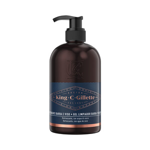 Imagen de GILLETTE Gel limpiador de barba y rostro con aceite de coco y acción refrescante GILLETTE King C 350 ml.