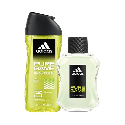 ADIDAS Pure game Estuche regalo para hombre con colonia (100 ml) y gel de ducha (250 ml)