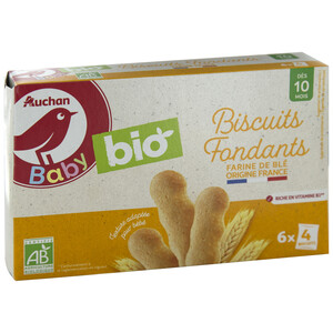 ALCAMPO BABY ECOLÓGICO Galletas para bebé a partir de 10 meses ALCAMPO BABY ECOLÓGIO 6 x 4 uds.