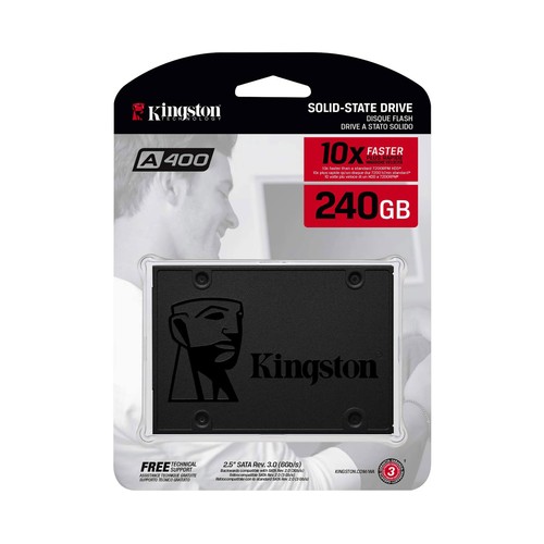 Unidad estado solido 240GB, KINGSTON A400, interno, tamaño 2,5".