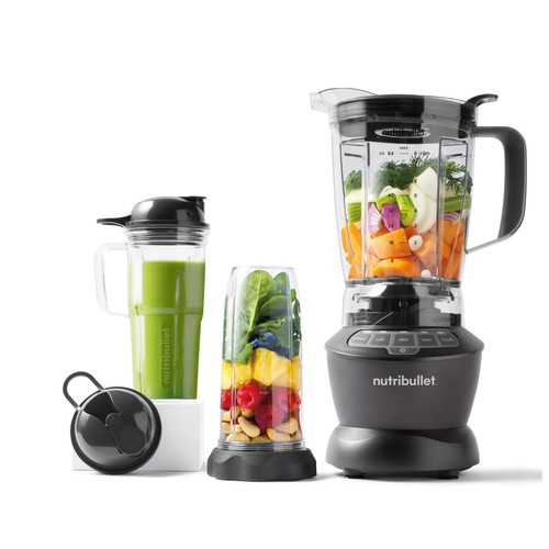 Batidora de vaso NUTRIBULLET NBF500DG, 1200W, cuchillas desmontables, capacidad de la jarra de 1,89L
