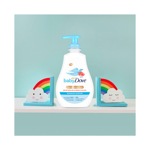 DOVE Gel de baño de la cabeza a los pies, con acción hidratación profunda DOVE Baby 400 ml.