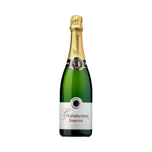 Cava brut gran reserva, elaborado siguiendo el método tradicional IMPERIAL GRAMONA botella de 75 cl.
