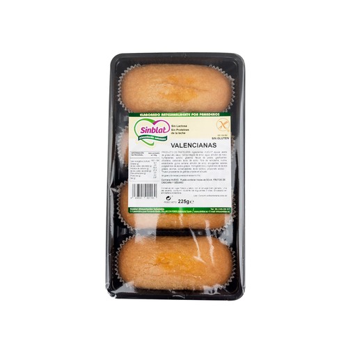 SINBLAT Magdalenas Valencianas sin gluten SINBLAT, 225 g.