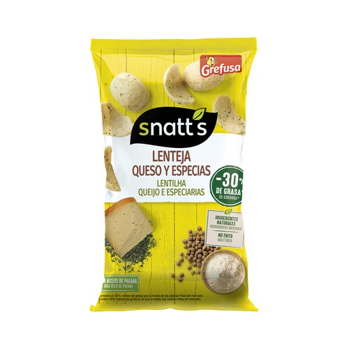 SNATTS Snacks de lentajas con queso y especias 95 g.