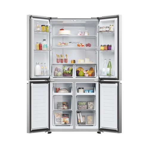 Frigorífico americano 181,5cm HAIER HCR3818ENMM NO FROST, clasificación energética: E, H: 181,5cm, A: 83,3cm, F: 65cm, capacidad total: 467L.