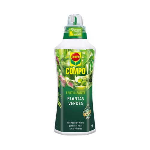 Fertilizante líquido para plantas verdes, 1 litro COMPO.