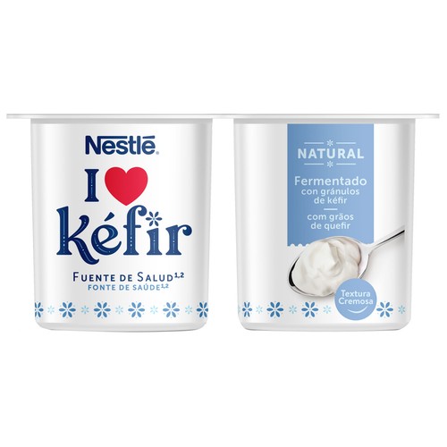 NESTLÉ Kéfir natural sin azúcares añadidos 4 x 125 g.