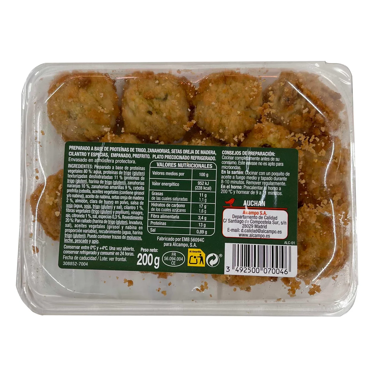 AUCHAN Bolitas empanadas al estilo Thai 200 gr. Producto Alcampo
