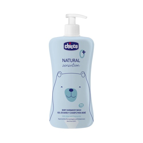 CHICCO Nautal sensation Gel de baño y champú para bebe desde 0 meses 500 ml.