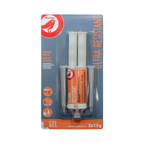 Adhesivo epoxi de 2 componentes, gel, PRODUCTO ALCAMPO Ultra Resistant, 2x13grs.