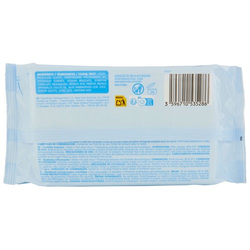 PRODUCTO ALCAMPO Baby Toallitas húmedas para bebé con aloe vera y acción refrescante 72 uds.