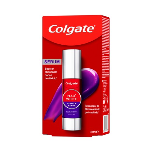 COLGATE Max white Sérum post cepillado, potenciador del blanqueado 40 ml.