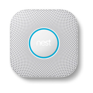 Detector de humo y CO, GOOGLE Nest Protect blanco, conexión WiFi, alimentación 6 pilas AA.