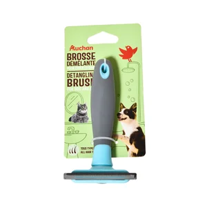 PRODUCTO ALCAMPO Cepillo desenredante para perros o gatos, para todo tipo de pelaje 19 x 11 cm.