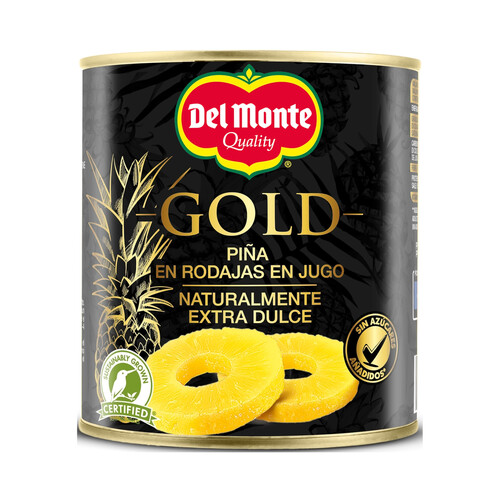 DEL MONTE Piña en su jugo cortada en rodajas DEL MONTE GOLD 510 g.