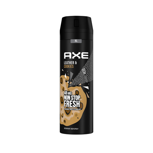 AXE Desodorante en spray para hombre con protección anti olor hasta 48 horas AXE Leather + cookies xl 200 ml.