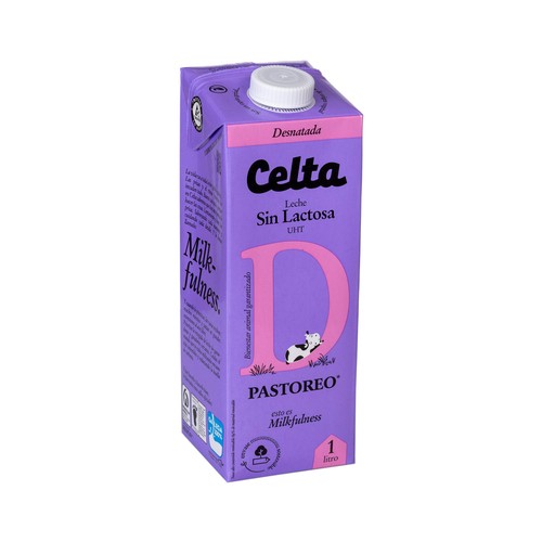 CELTA Leche desnatada de vaca, sin lactosa Pastoreo 1 l.