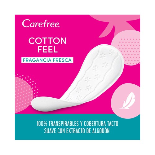 CAREFREE Feel Protege slips absorventes y transpirables con fragancia fresca 40 uds.