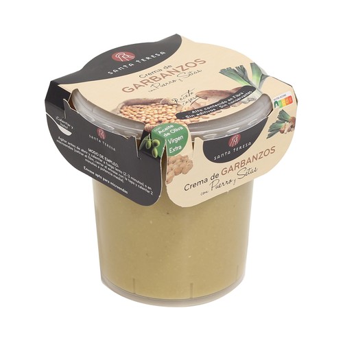 SANTA TERESA Crema de garbanzos con puerro y setas 400 ml.