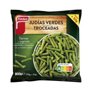 Imagen de FINDUS Judias verdes redondas, troceadas y ultracongeladas FINDUS 800 g.