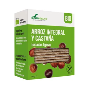 SORIA NATURAL Bio Tostadas de arroz integral y castañas 95 g.