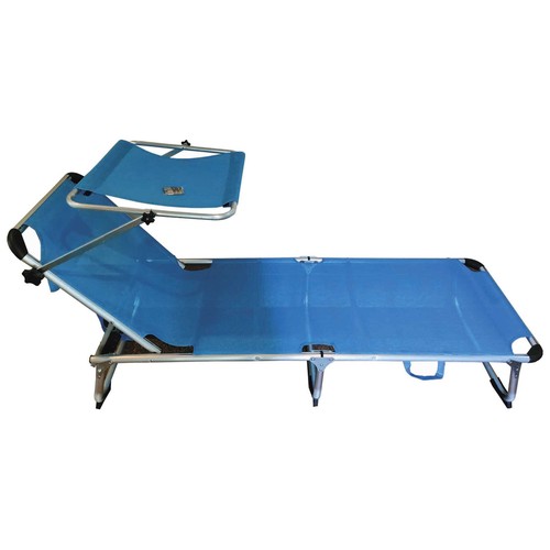 Tumbona plegable de playa con parasol regulable a 4 posiciones, IKUNIK.