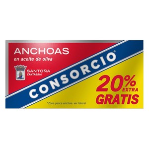 CONSORCIO Anchoas en aceite de oliva, lata 29 g