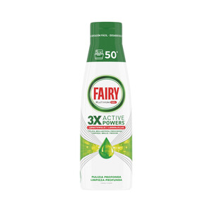 Imagen de FAIRY Detergente en gel para lavavajillas a máquina extra higiene FAIRY Platinum 50 lavados, 1 L.