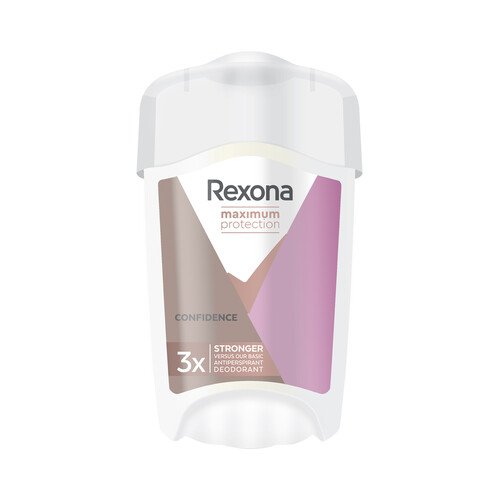 REXONA Desodorante en stick para mujer, con protección continua contra el olor REXONA Confidence 45 ml.