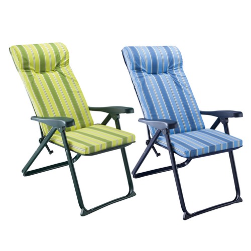 Sillón plegable de acero con 6 posiciones PRODUCTO ALCAMPO.