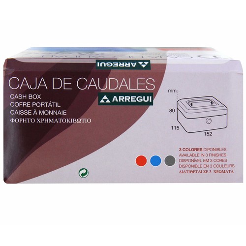 Caja de caudales con sistema de apertura y cierre de llave, 152x80mm. ARREGUI T1.