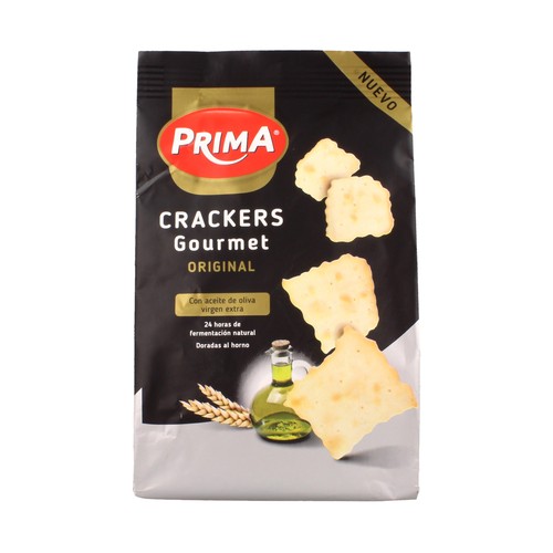 PRIMA Gourmet Crackers original con aceite de oliva 150 g.