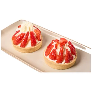 Tartaleta con nata y fresas 2 uds, 130 g.