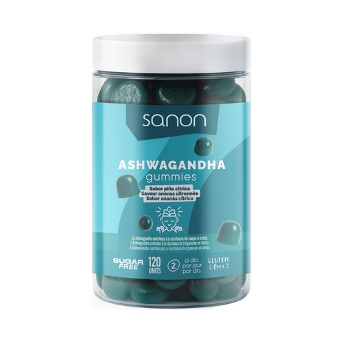 SANON Gominolas (gummies) de Ashwagandha sabor piña cítrica 120 uds.