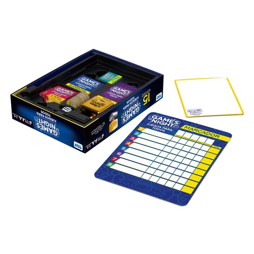 Juego de mesa Games Night Familiar, entre 2 y 8 jugadores, IDEAL.