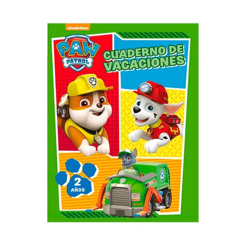 Paw patrol. Cuaderno de vacaciones (2 años), cuaderno de actividades. CLIPER