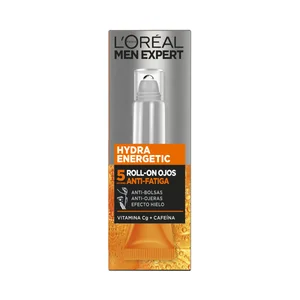 L´ORÉAL PARIS Men expert Hydra energetic Roll on de ojos antifatiga, anti bolsas y anti ojeras 10 ml.