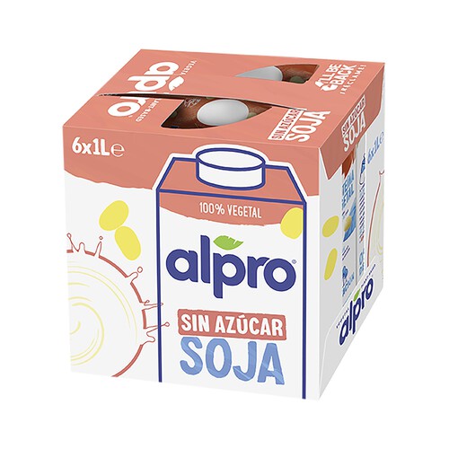 ALPRO Bebida soja 0% azúcar  caja 6x1 l.