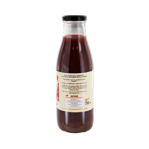 PRODUCTO ALCAMPO Bio Zumo de granada exprimida procedente de agricultura ecológica bote 75 cl.